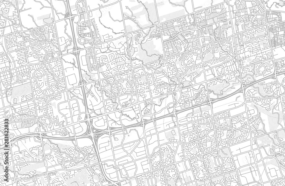 Markham, Ontario, Canada, bright outlined vector map