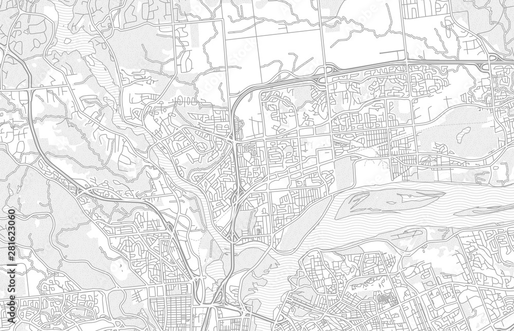 Fototapeta premium Gatineau, Quebec, Canada, bright outlined vector map