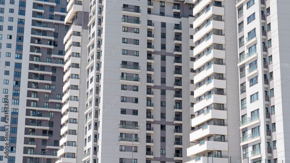 Modern apartment buildings in a row Ankara, Turkey. Modern apartment buildings in a row Ankara, Turkey.
