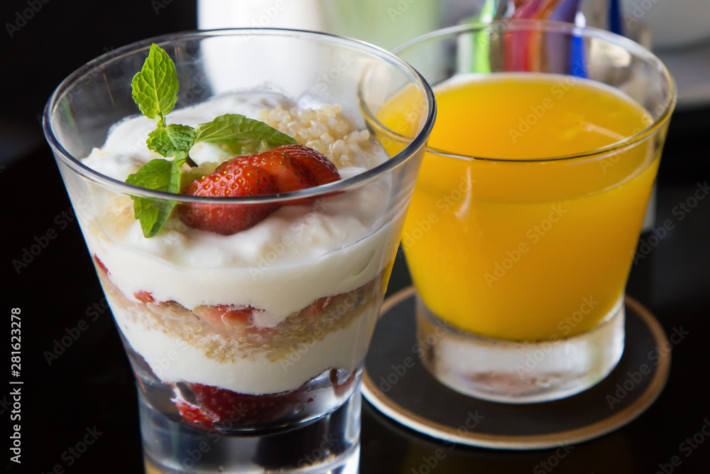 Chia pudding with fresh berries in glass jar. Healthy eating, healthy lifestyle, dieting, fitness menu Chia pudding with fresh berries in glass jar. Healthy eating, healthy lifestyle, dieting, fitness menu