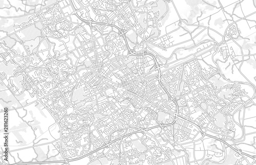 Kitchener, Ontario, Canada, bright outlined vector map