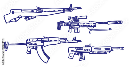 Simple vector sketch of gun