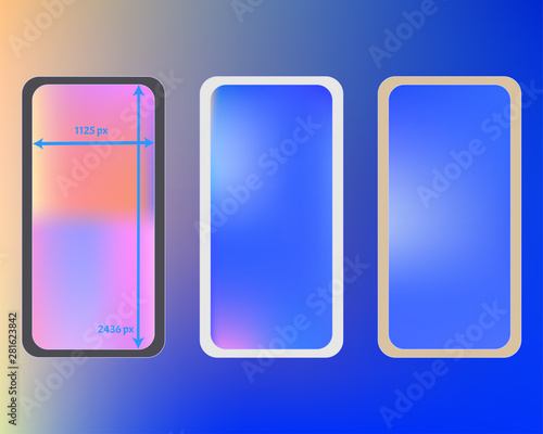 Mesh, multicolor phone backgrounds kit.