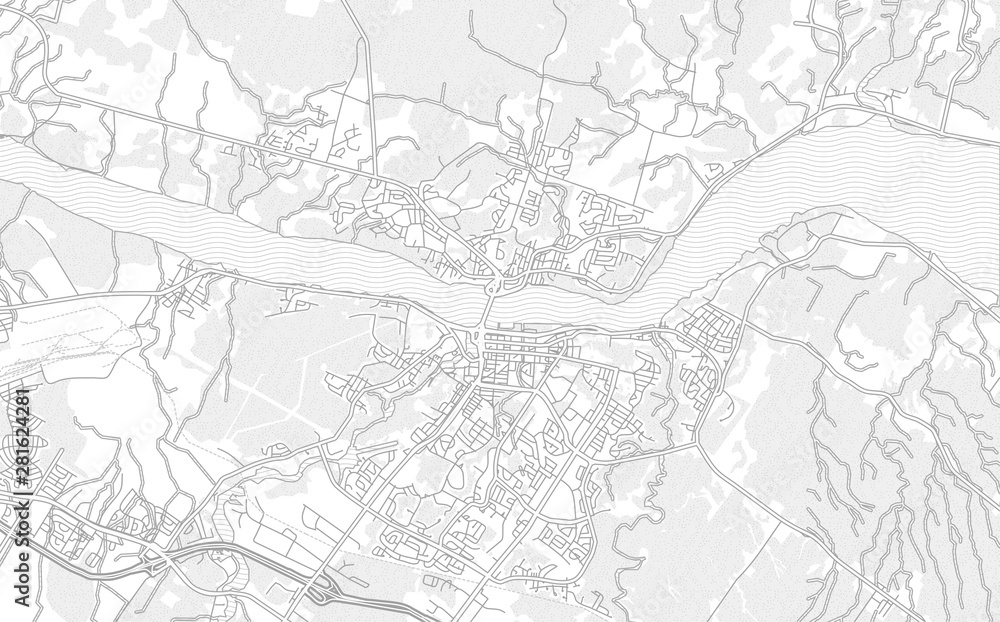 Fototapeta premium Saguenay, Quebec, Canada, bright outlined vector map