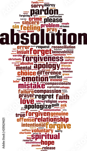 Absolution word cloud