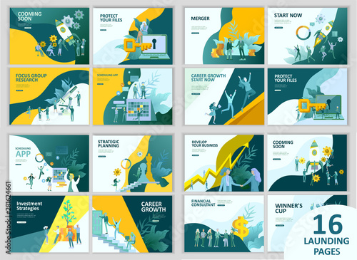 Landing page template, office concept business people for project management, business, workflow and consulting. Modern vector illustration flat concepts character for website and website development.