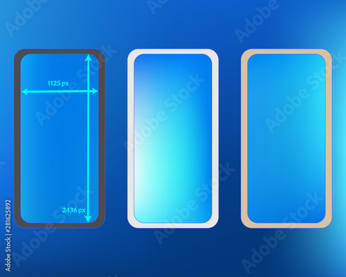 Mesh, azure colored phone backgrounds kit.
