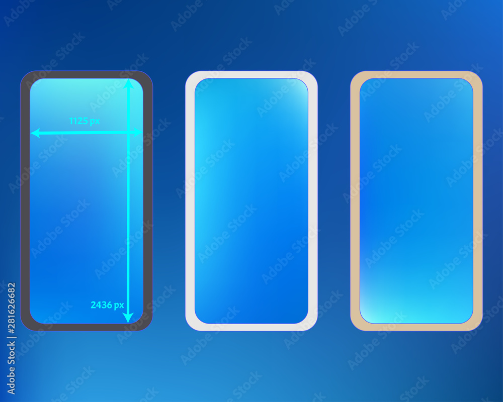 Mesh, azure colored phone backgrounds kit.