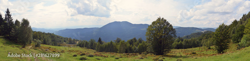 Photography landscape with mountains and clouds