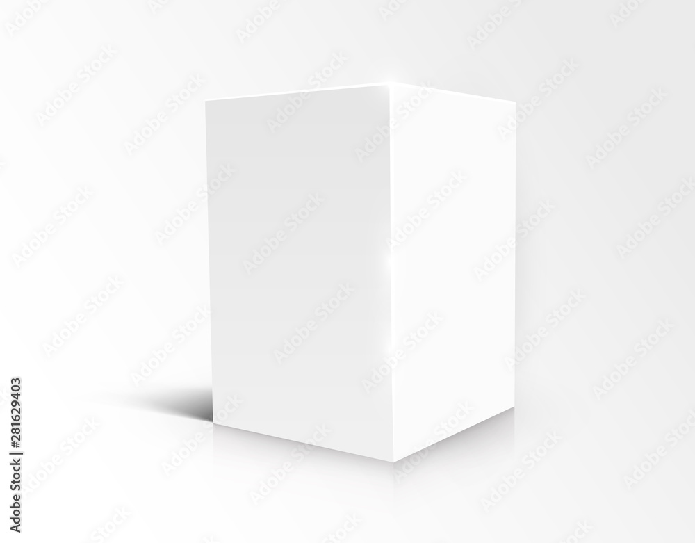 Blank white cube isolated on white background. Blank white cube isolated on white background.