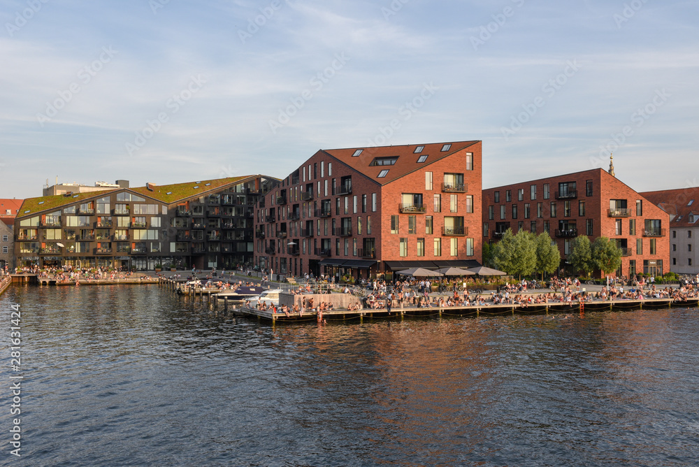 Modern residential neighborhood at Copenhagen in Denmark