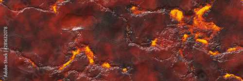3d illustration. Volcano- background magma