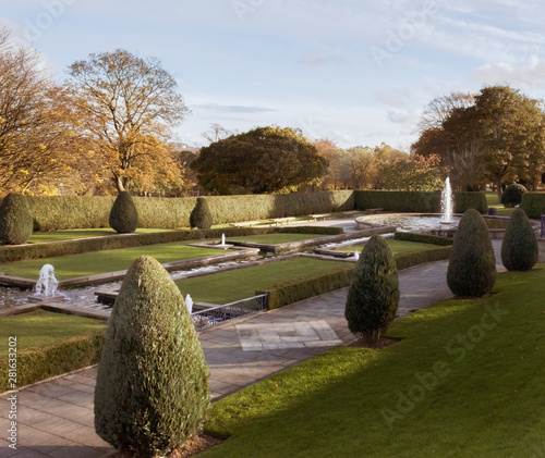 The ornamental Mughal Water Garden in the award winning Lister Park, Manningham, Bradford, celebrating the diversity of life in the area photo