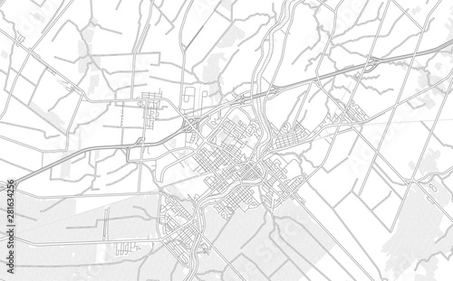 Saint-Hyacinthe, Quebec, Canada, bright outlined vector map © netsign