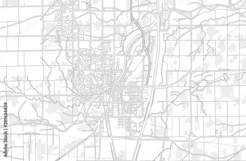Fototapeta premium Welland, Ontario, Canada, bright outlined vector map