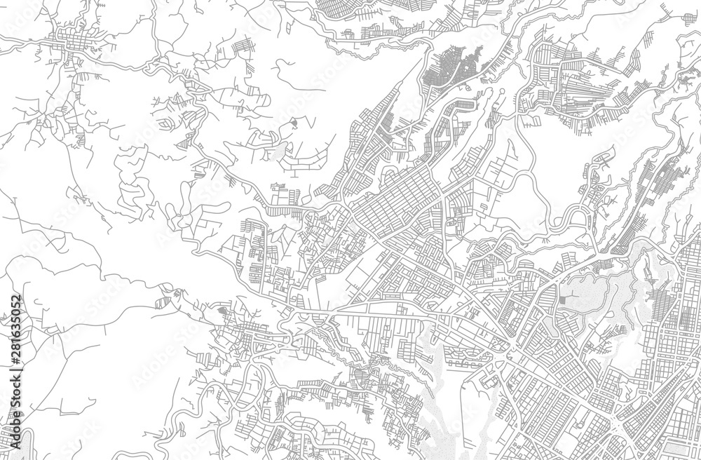 Mixco, Guatemala, Guatemala, bright outlined vector map Mixco, Guatemala, Guatemala, bright outlined vector map