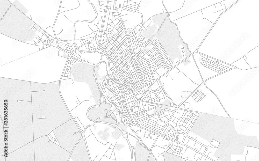 Naklejka premium Bayamo, Granma, Kuba, jasny zarys mapy wektorowej