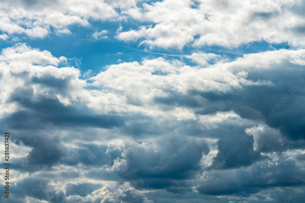 Dark cloudy sky before a thunderstorm