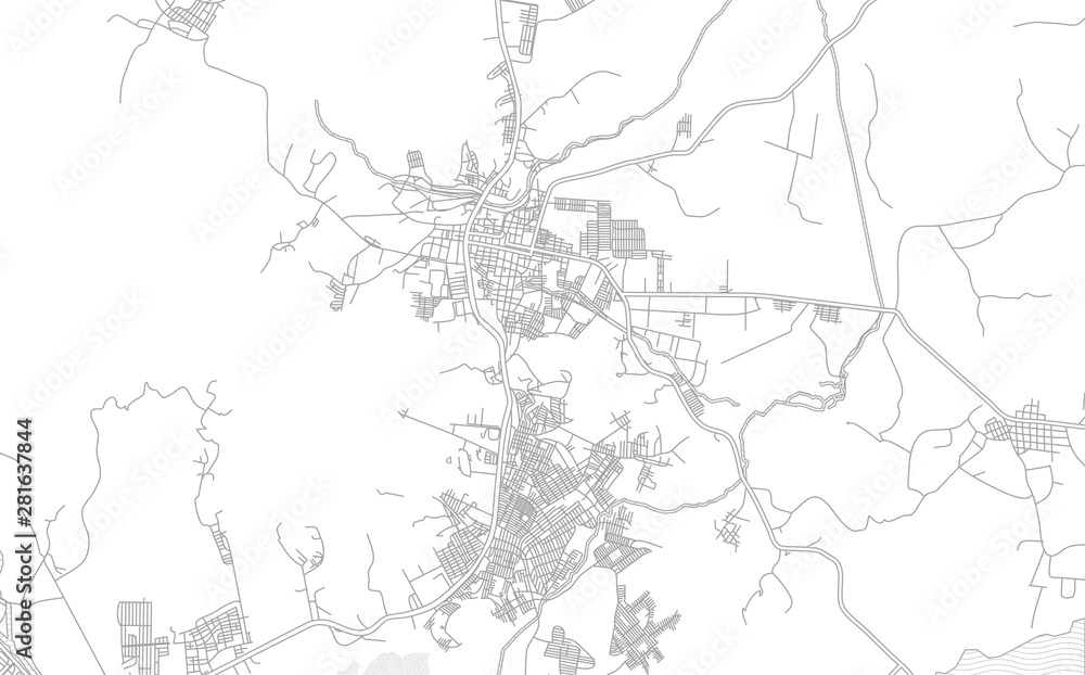 Choloma, Cortés, Honduras, bright outlined vector map