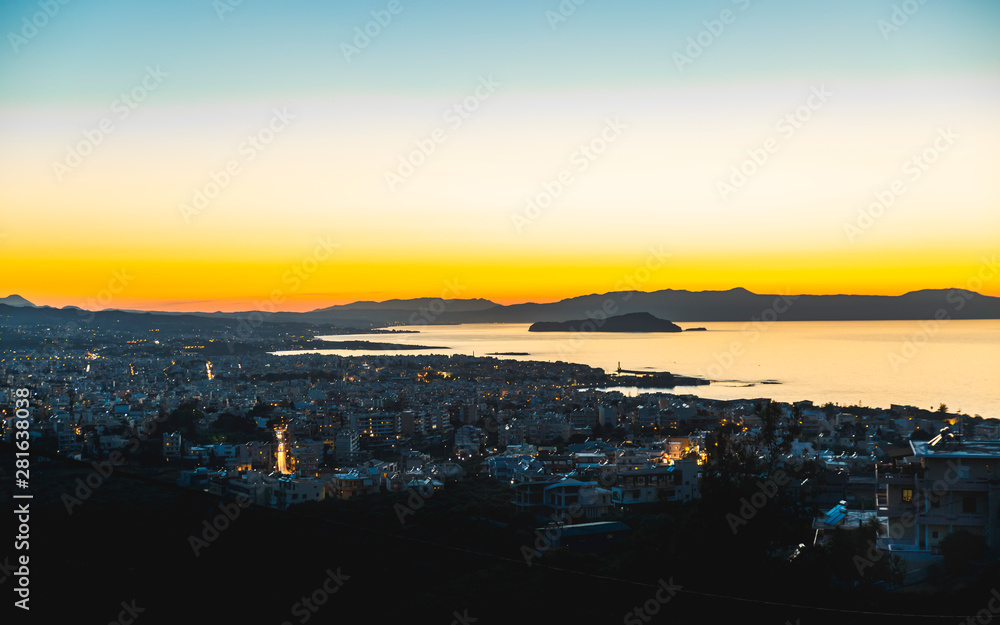Sunset over Chania, Crete Sunset over Chania, Crete
