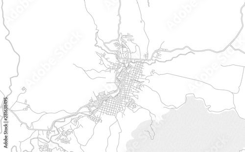 Matagalpa, Matagalpa, Nicaragua, bright outlined vector map photo