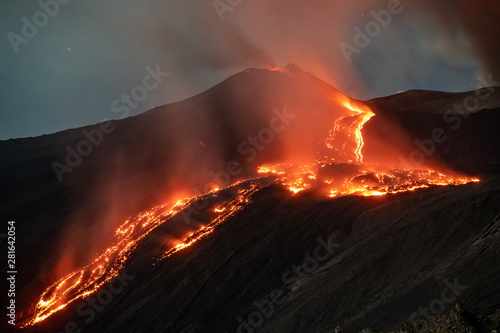 Incredible lava flow of the Volcano Etna - Catania, Sicily