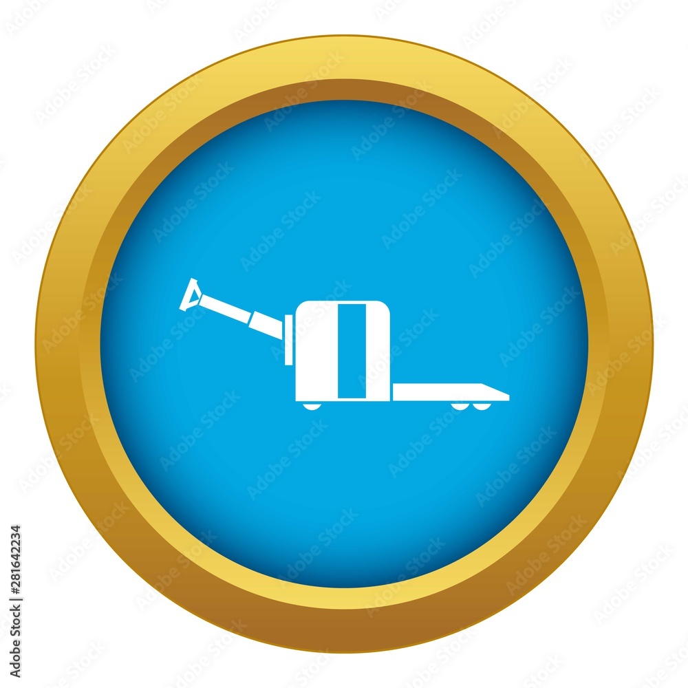 Cart on wheels icon blue vector isolated on white background for any design Cart on wheels icon blue vector isolated on white background for any design