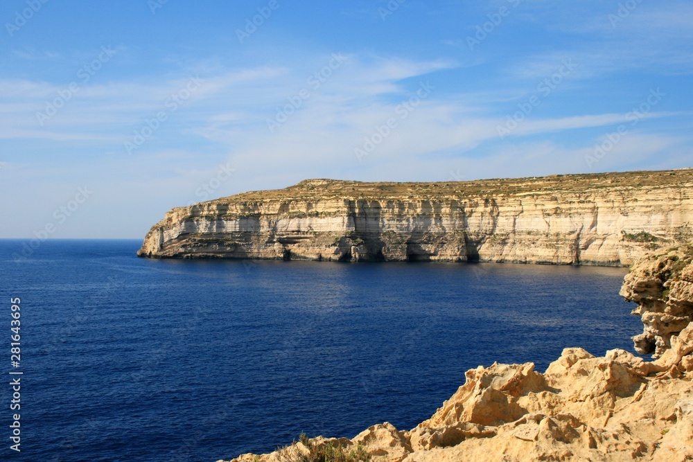 Beautiful cliffs on the western part of Malta