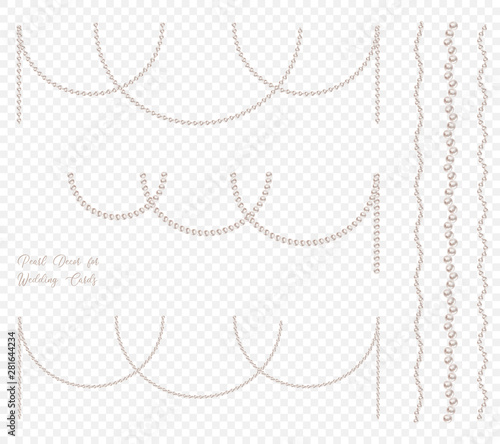 Pearl garlands for gala decoration
