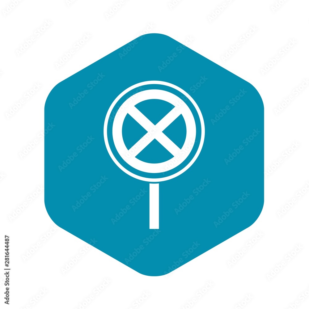 No stopping and parking sign icon. Simple illustration of no stopping and parking sign vector icon for web No stopping and parking sign icon. Simple illustration of no stopping and parking sign vector icon for web