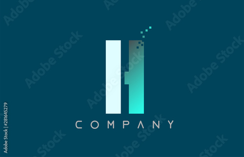 alphabet letter H logo company icon design