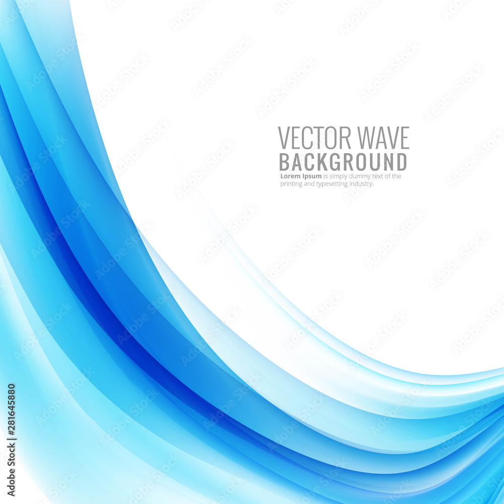 Abstract creative stylish blue wave background Abstract creative stylish blue wave background