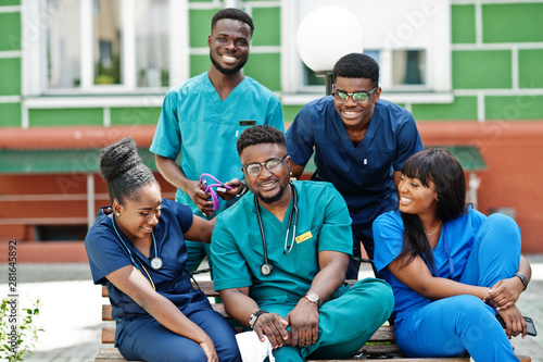 Group of african medical students posed outdoor. © AS Photo Family