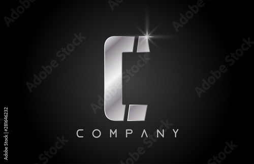 alphabet letter C logo company icon design