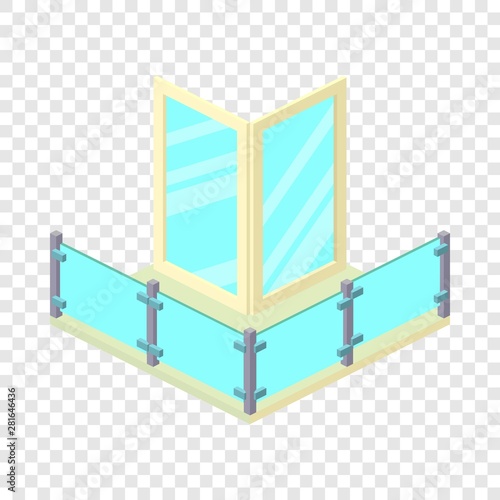 Penthouse balcony icon. Isometric illustration of penthouse balcony vector icon for web