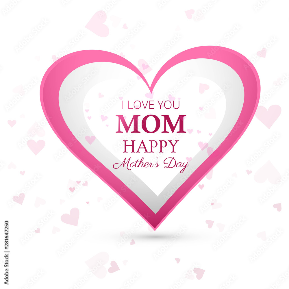 Happy Mother's Day Card Beautiful Background Vector