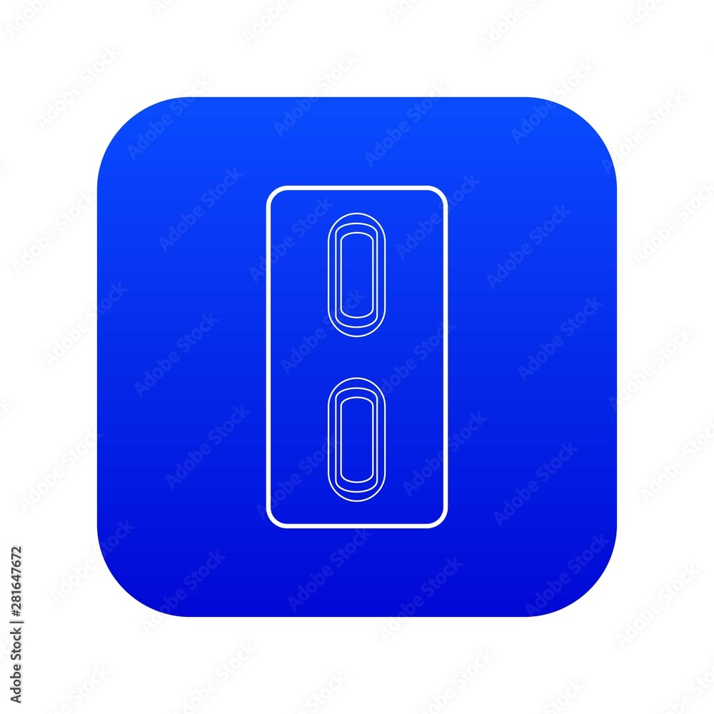 Pack of two tablets icon blue vector isolated on white background Pack of two tablets icon blue vector isolated on white background