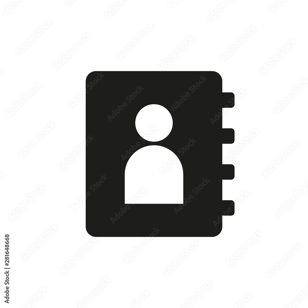The icon of the address book The icon of the address book