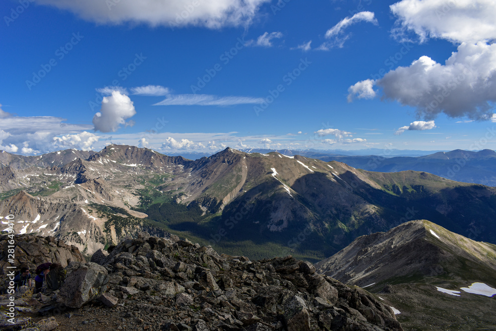 The view from the summit of Mt. Yale near Buena Vista, CO.  