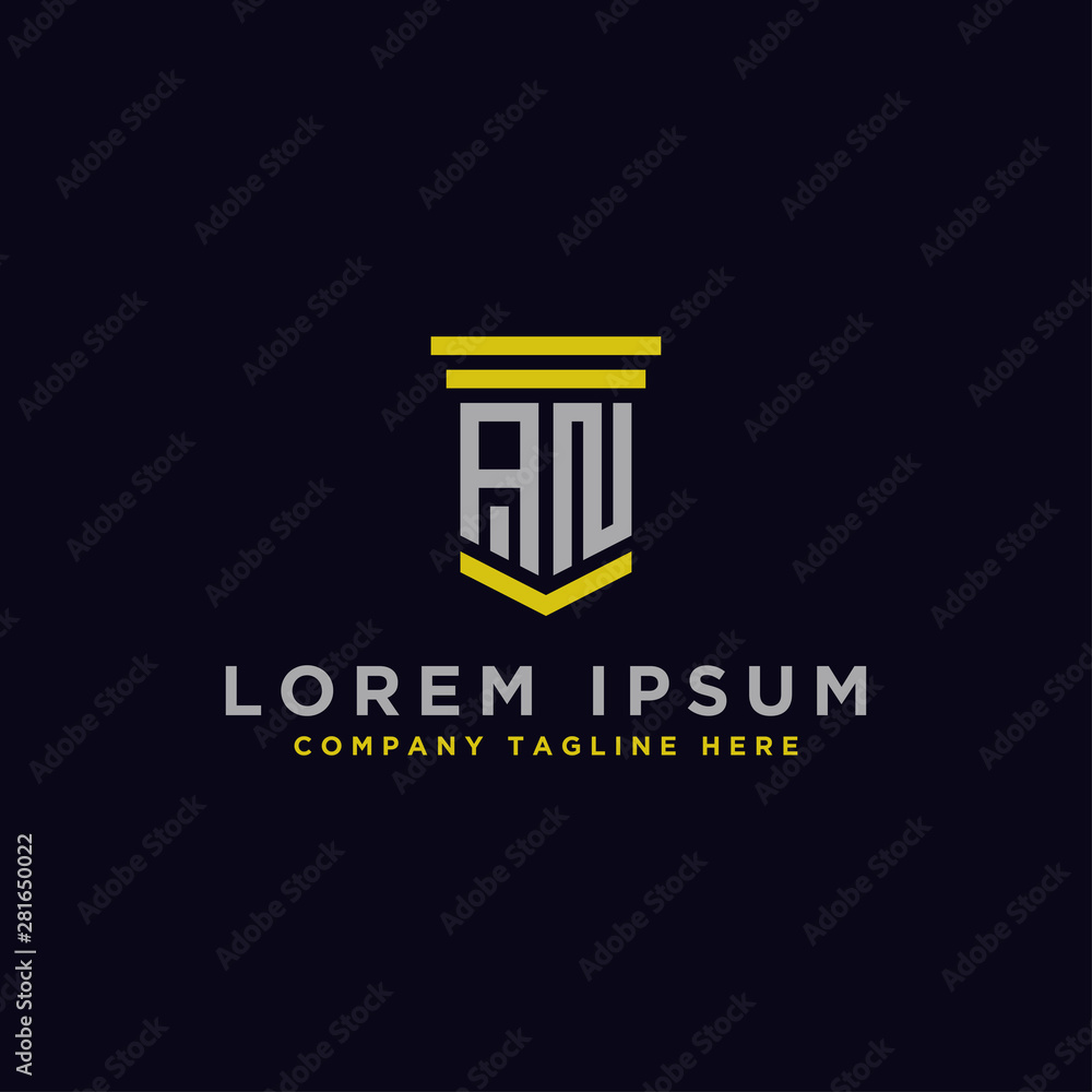 logo design inspiration for companies from the initial letters of the AN logo icon. -Vector logo design inspiration for companies from the initial letters of the AN logo icon. -Vector