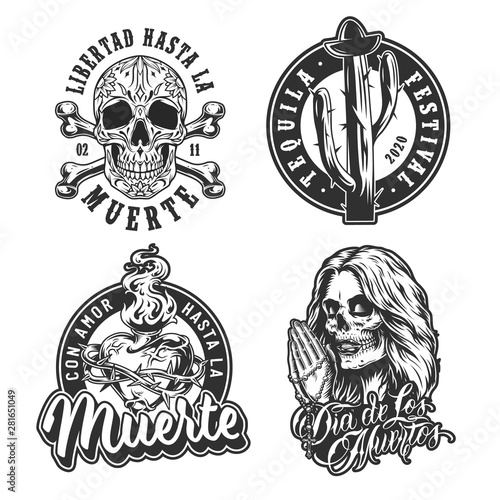 Dia De Los Muertos vintage prints