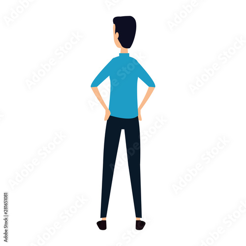 elegant businessman worker avatar character