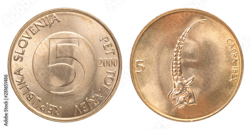 Wallpaper Mural Isolated Tolar Coin - Slovenia Torontodigital.ca