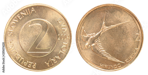 Wallpaper Mural Isolated Tolar Coin - Slovenia Torontodigital.ca