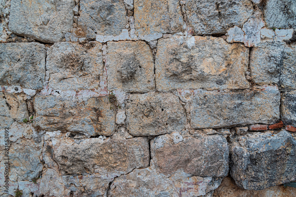 Fragment of masonry walls of the fortress Fragment of masonry walls of the fortress