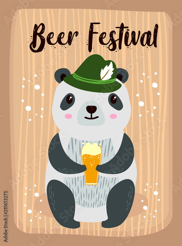 OktoberFest Cartoon Cute Animal Panda October Beer Festival - Panda Bier Oktober Fest