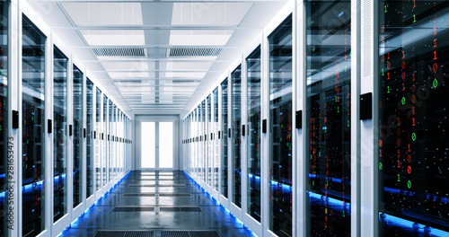 Backup cloud data service center. 3D rendering