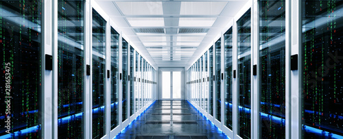 Backup cloud data service center. 3D rendering photo
