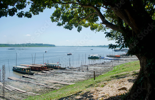 lake in the peruvian jungle
