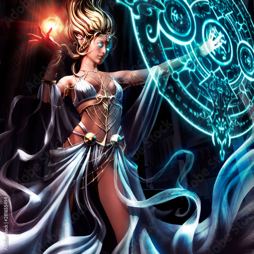 A beautiful woman in a beau...